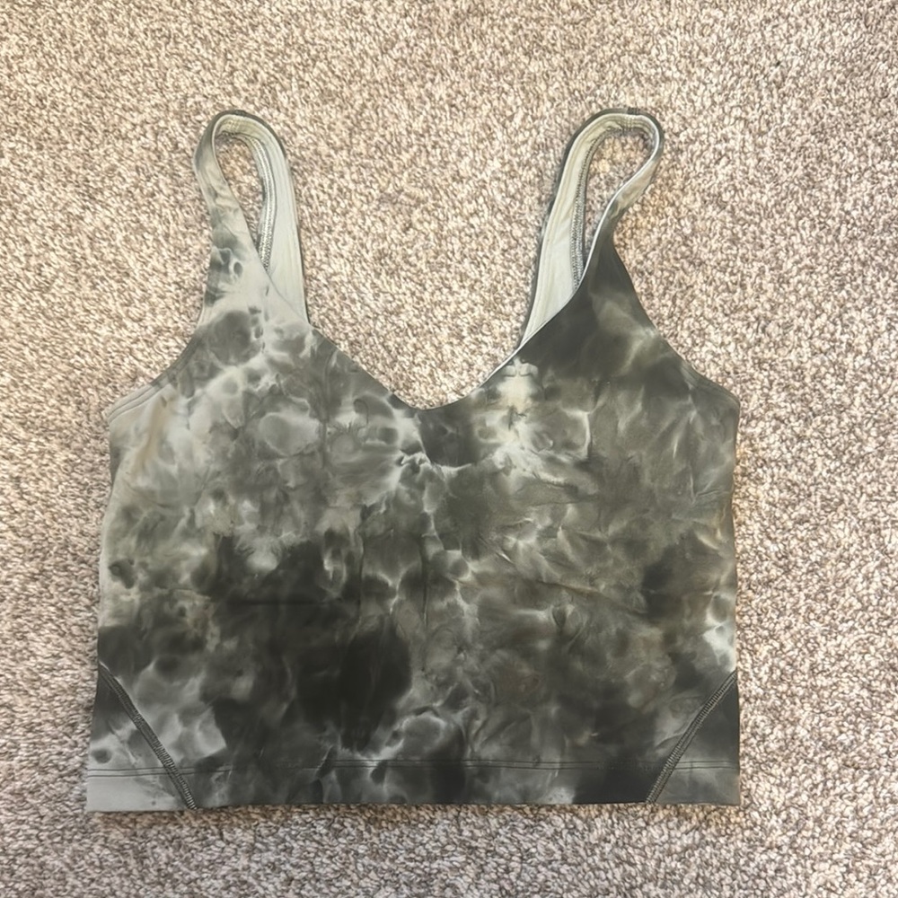 Lululemon Athletica Gray Fitted Crop Tank Top